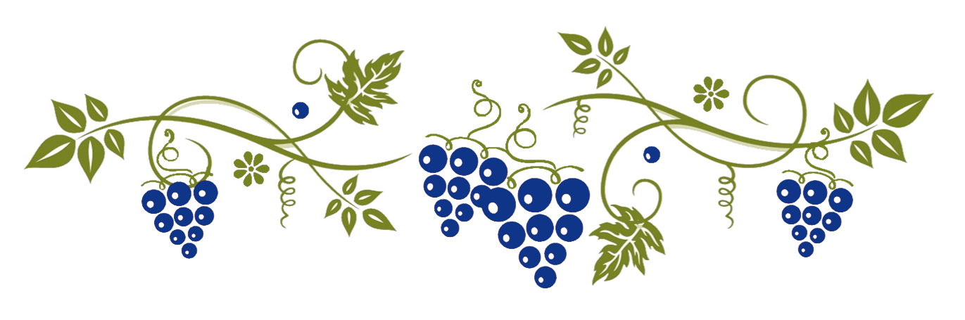 Wein Ranke gerade ausgeschnitten blau